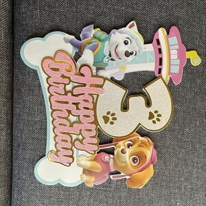 happy birthday cake topper Dog